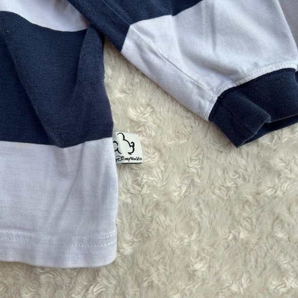 Walt‎ Disney World Tigger Men's Polo White Blue Striped Size XL - Picture 4 of 5